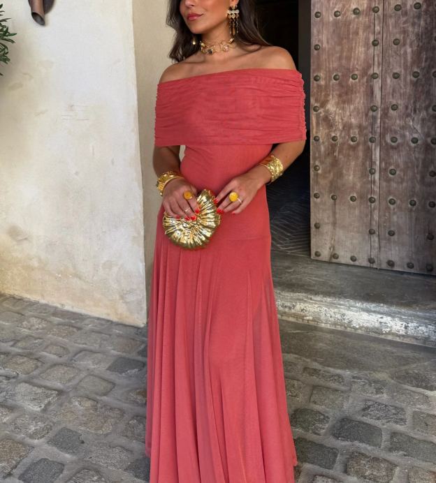 Toledo Dress in Light Terracota