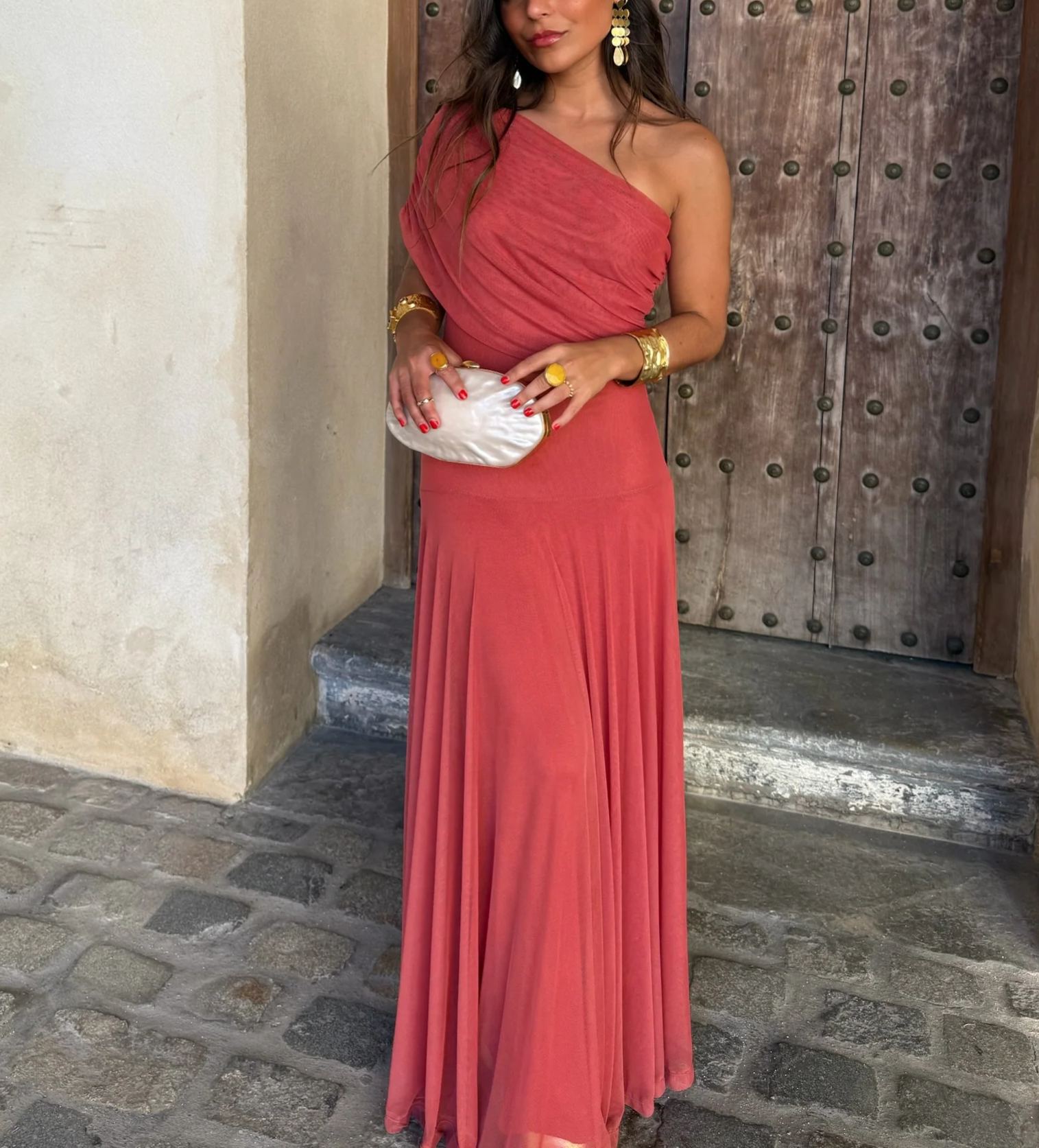 Toledo Dress in Light Terracota