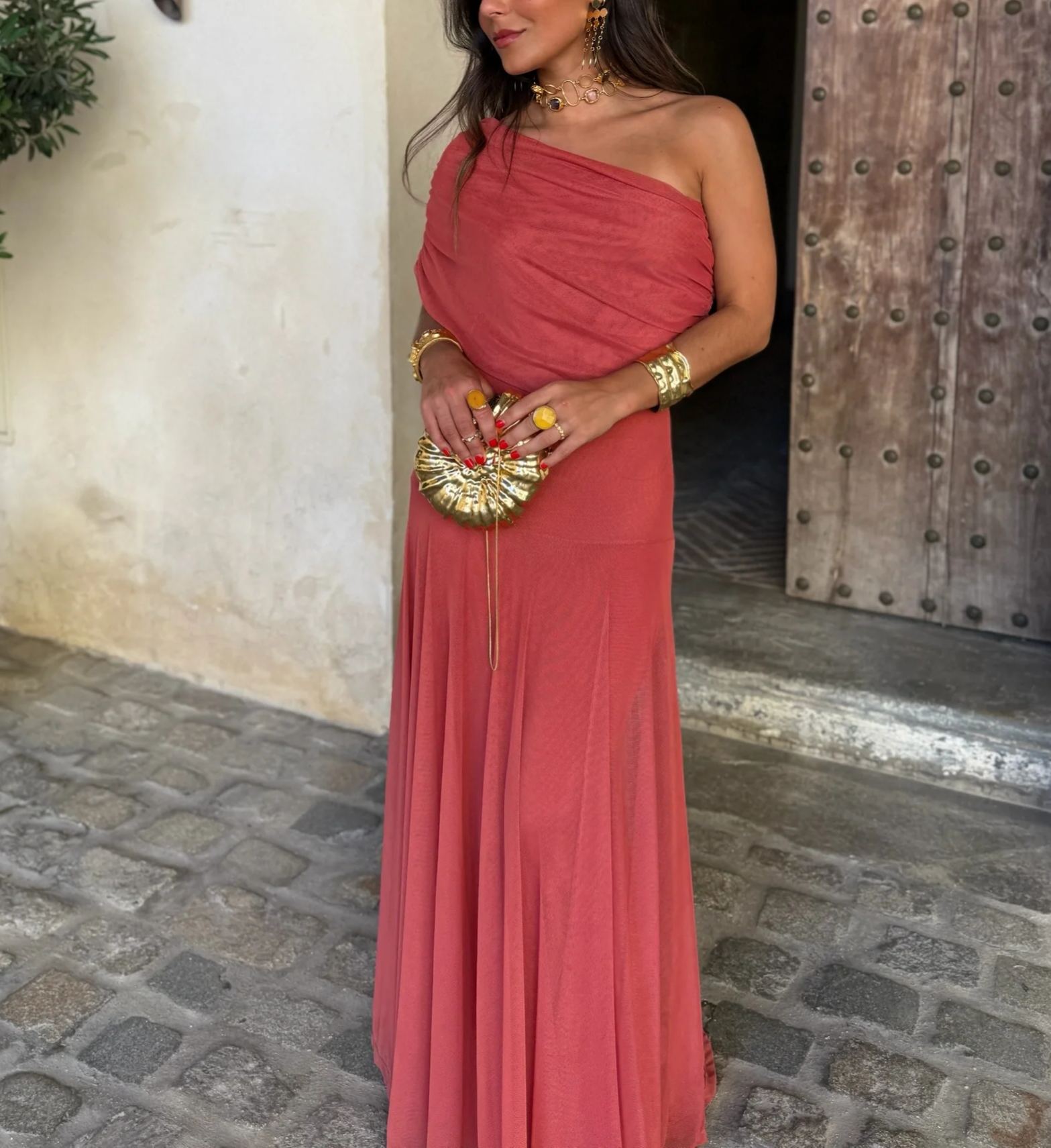 Toledo Dress in Light Terracota