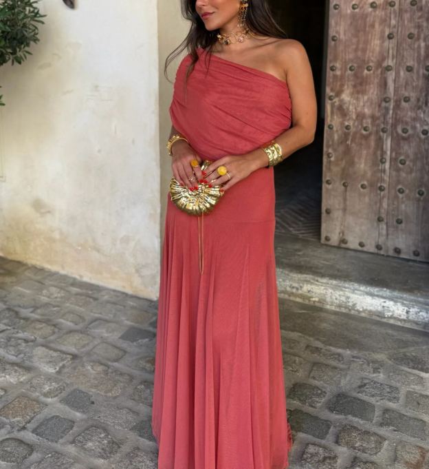 Toledo Dress in Light Terracota