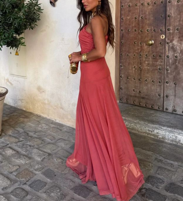 Toledo Dress in Light Terracota