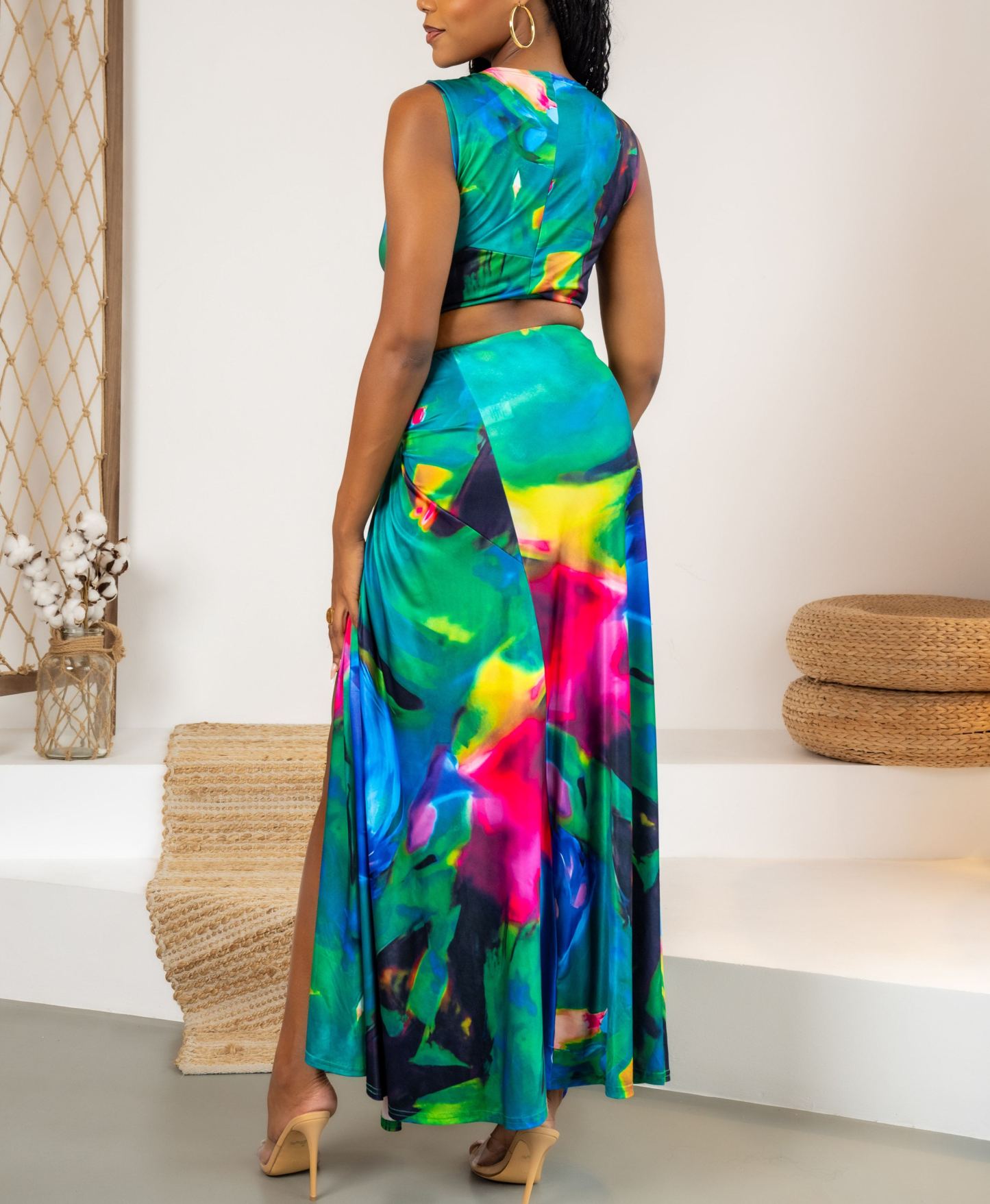 Colorful blooming dress