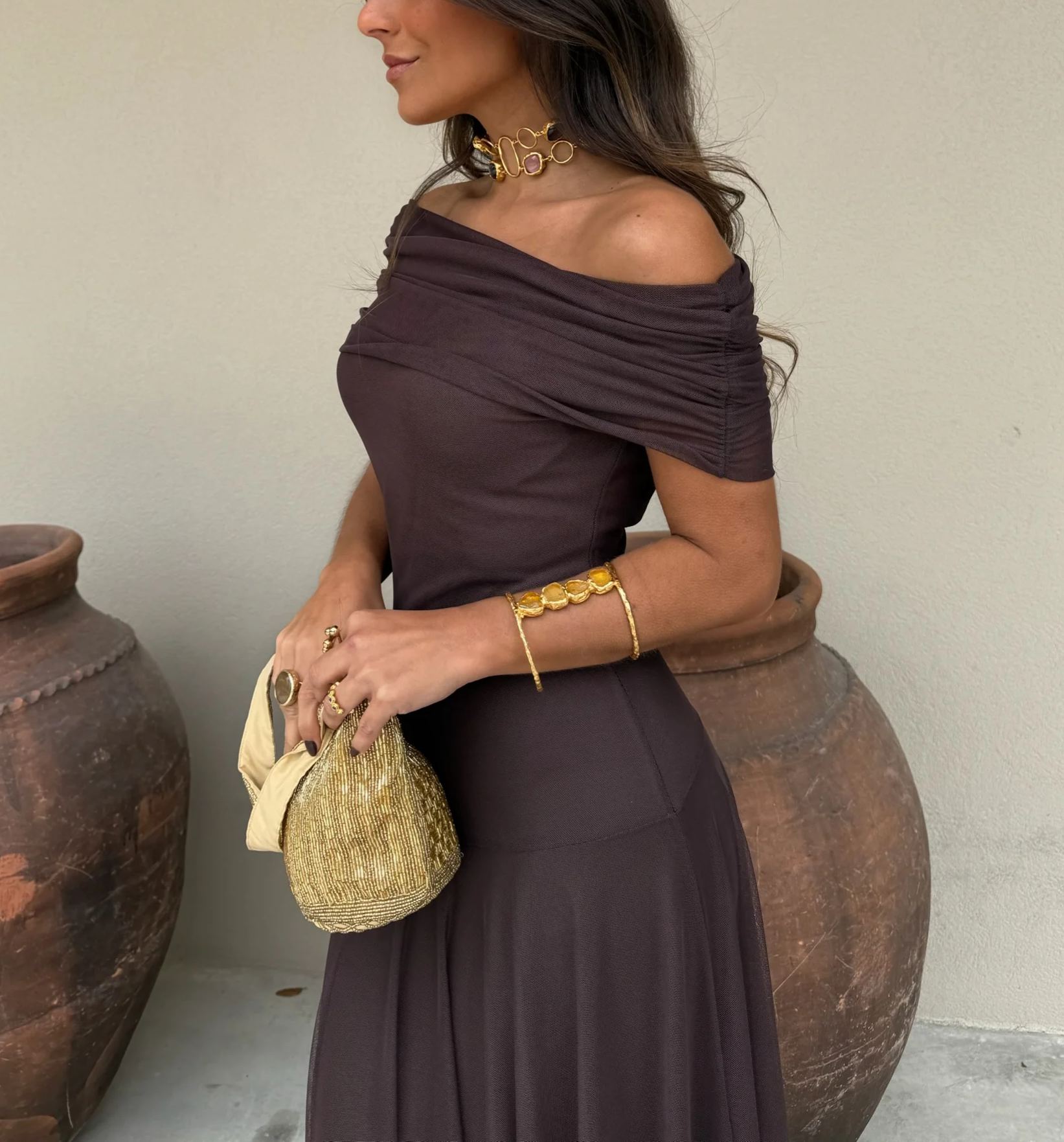Toledo Dress in Light Terracota
