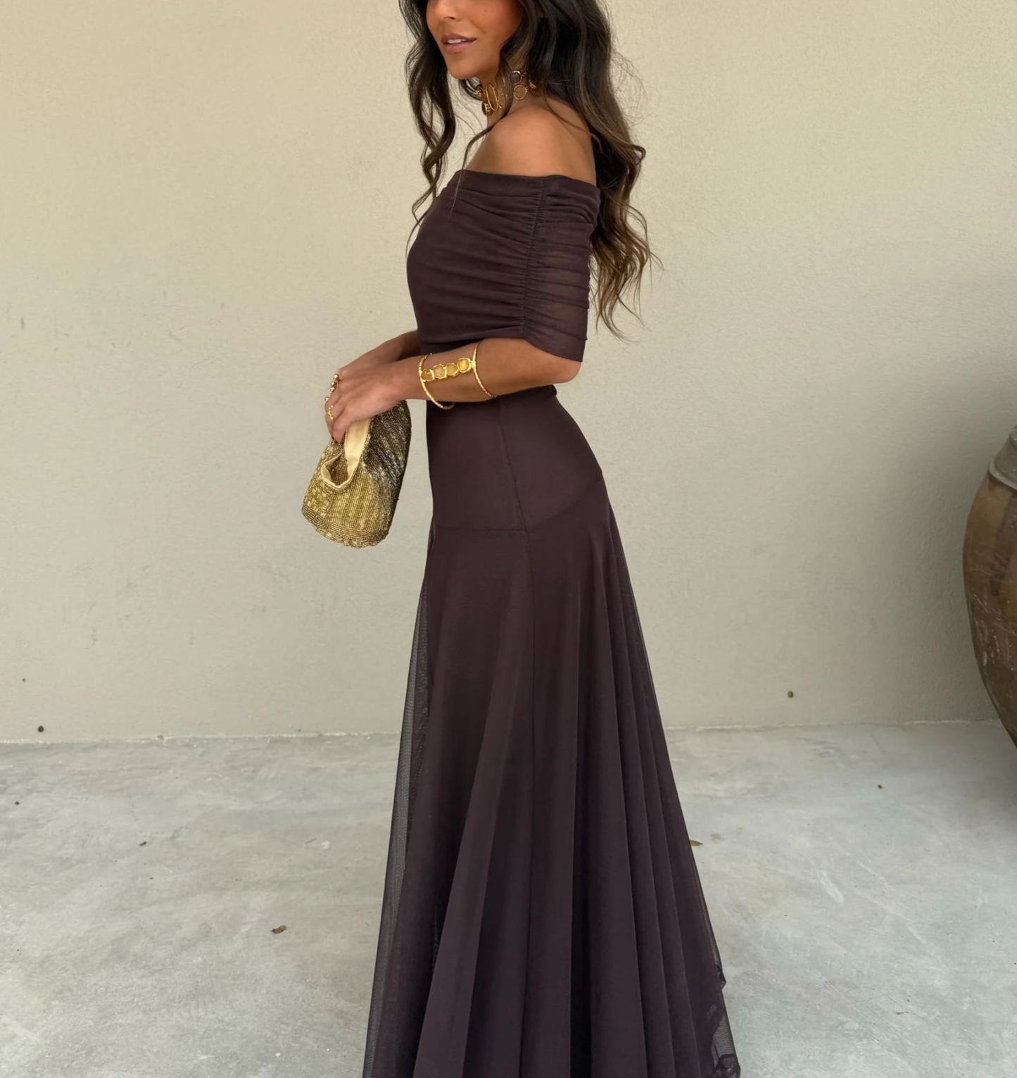 Toledo Dress in Light Terracota