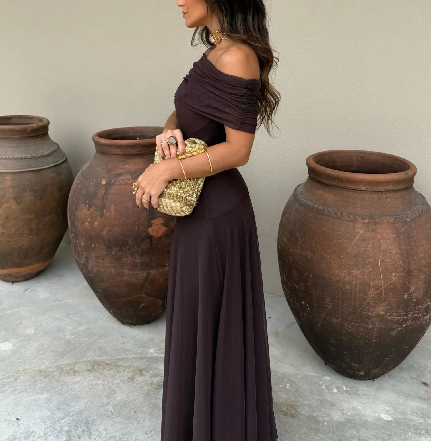 Toledo Dress in Light Terracota