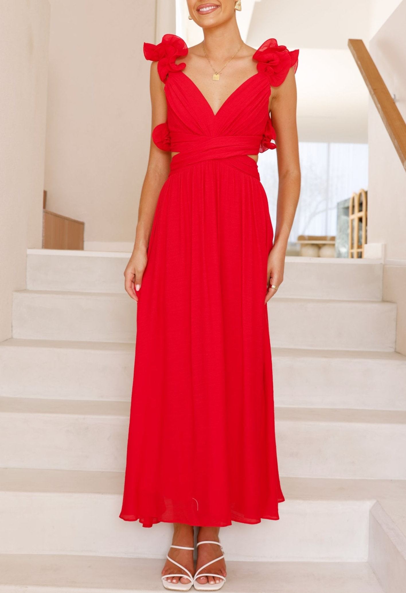 Galilhai Maxi Dress - Red