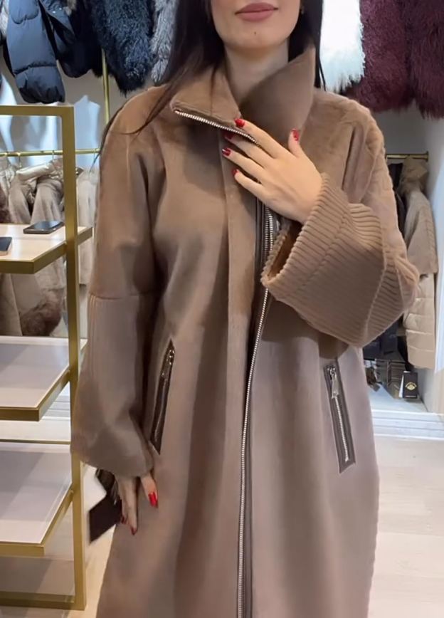 Urban Casual Shearling Long Coat