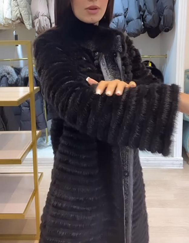 Light Luxury Reversible Tweed & Faux Fur Coat