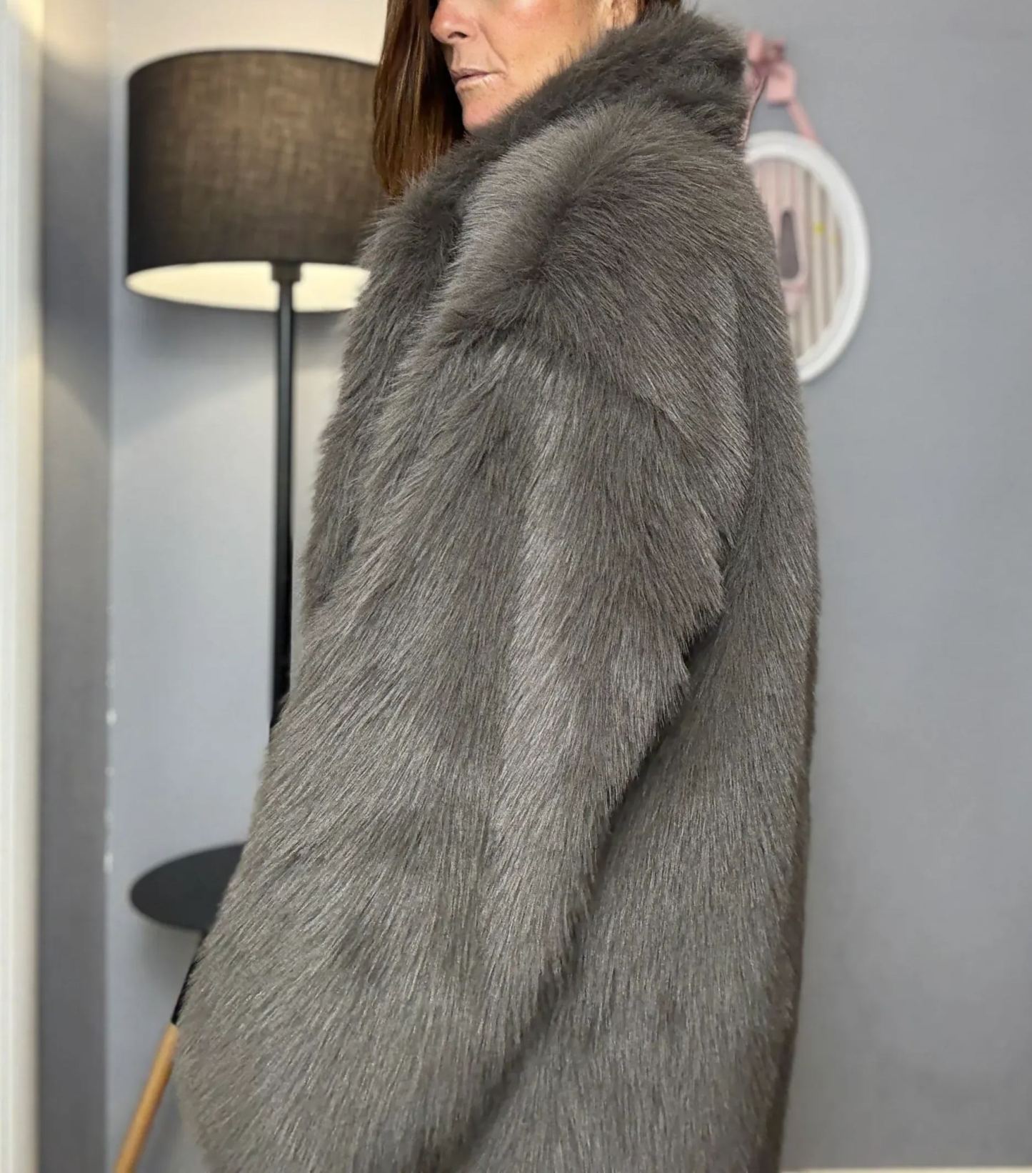 Lazy Oversized Faux Fur Coat