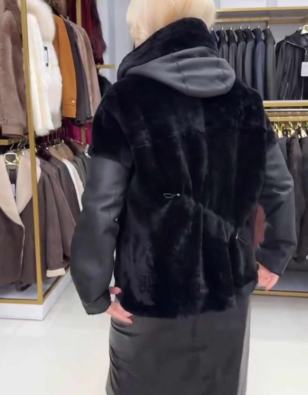 Fashion Black Functional Reversible Jacket