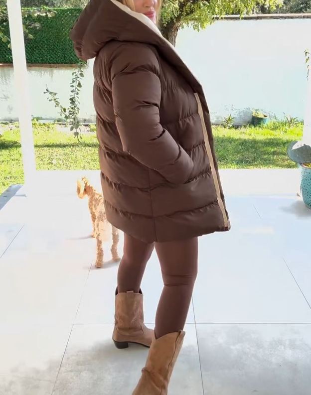 Reversible Brown & Beige Down Jacket