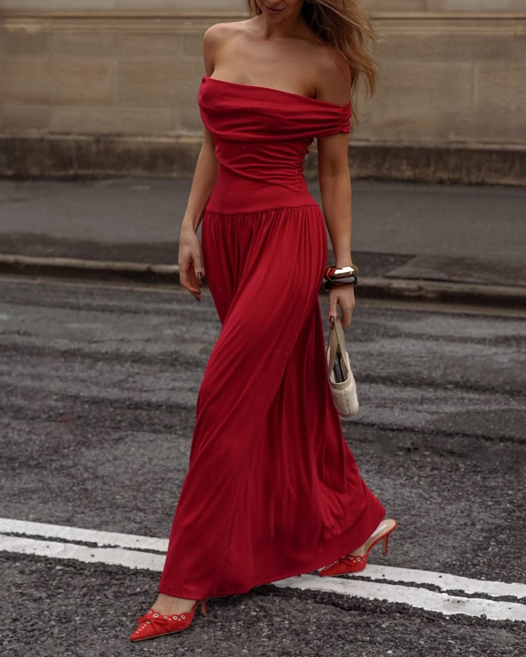 Manalla Maxi Dress - Cherry