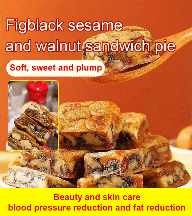  Fig, Black Sesame and Walnut Sandwich Pie
