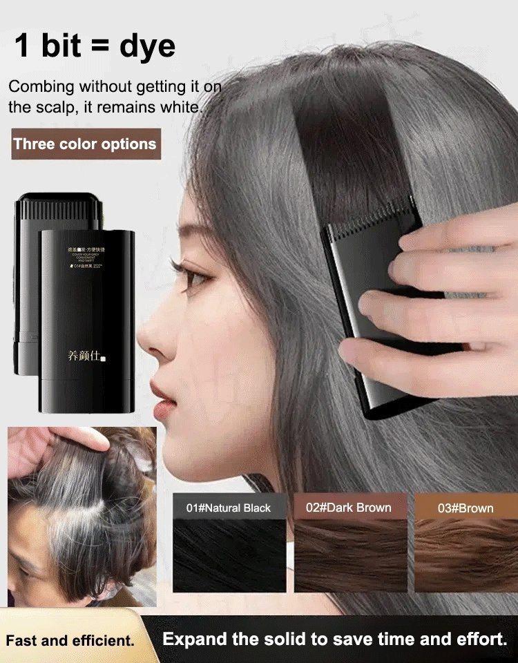 Waterproof and sweat-proof hair dye stick