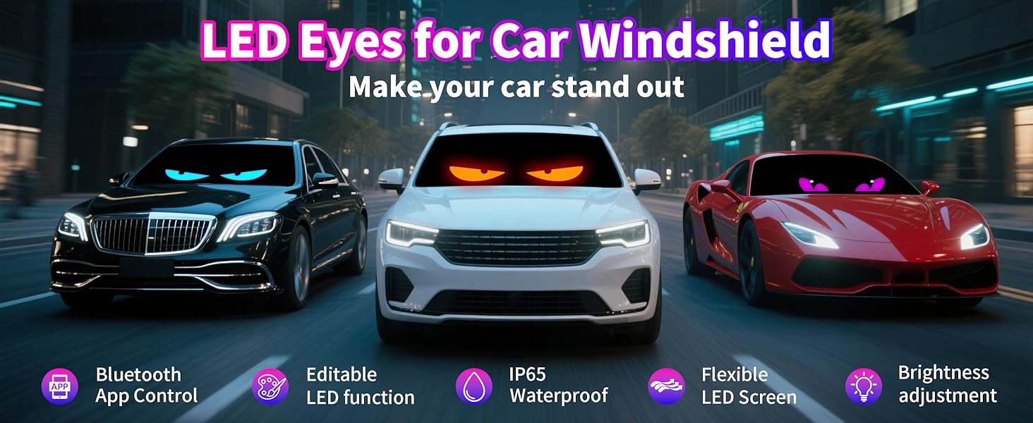 led eyes for car windshield