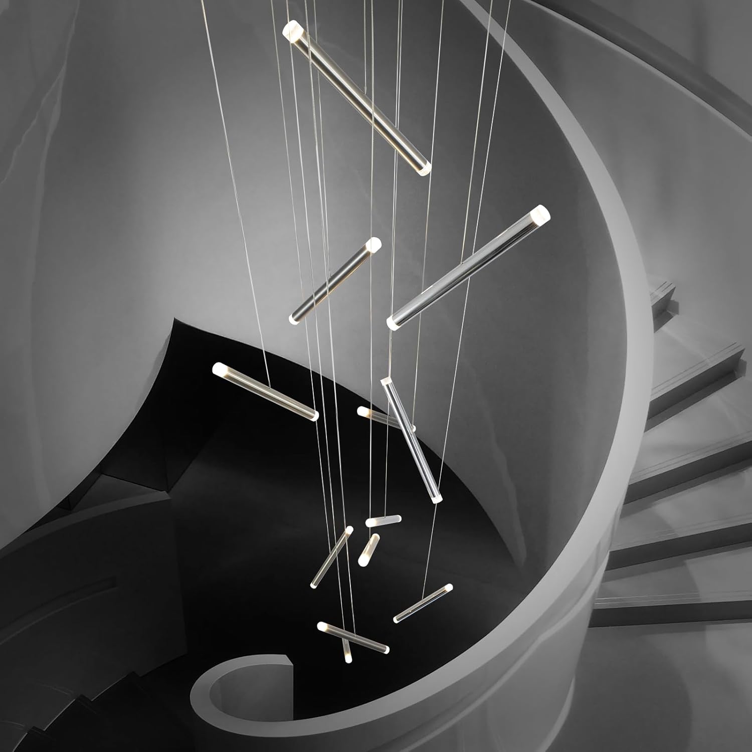 12-Light Modern LED Chandelier