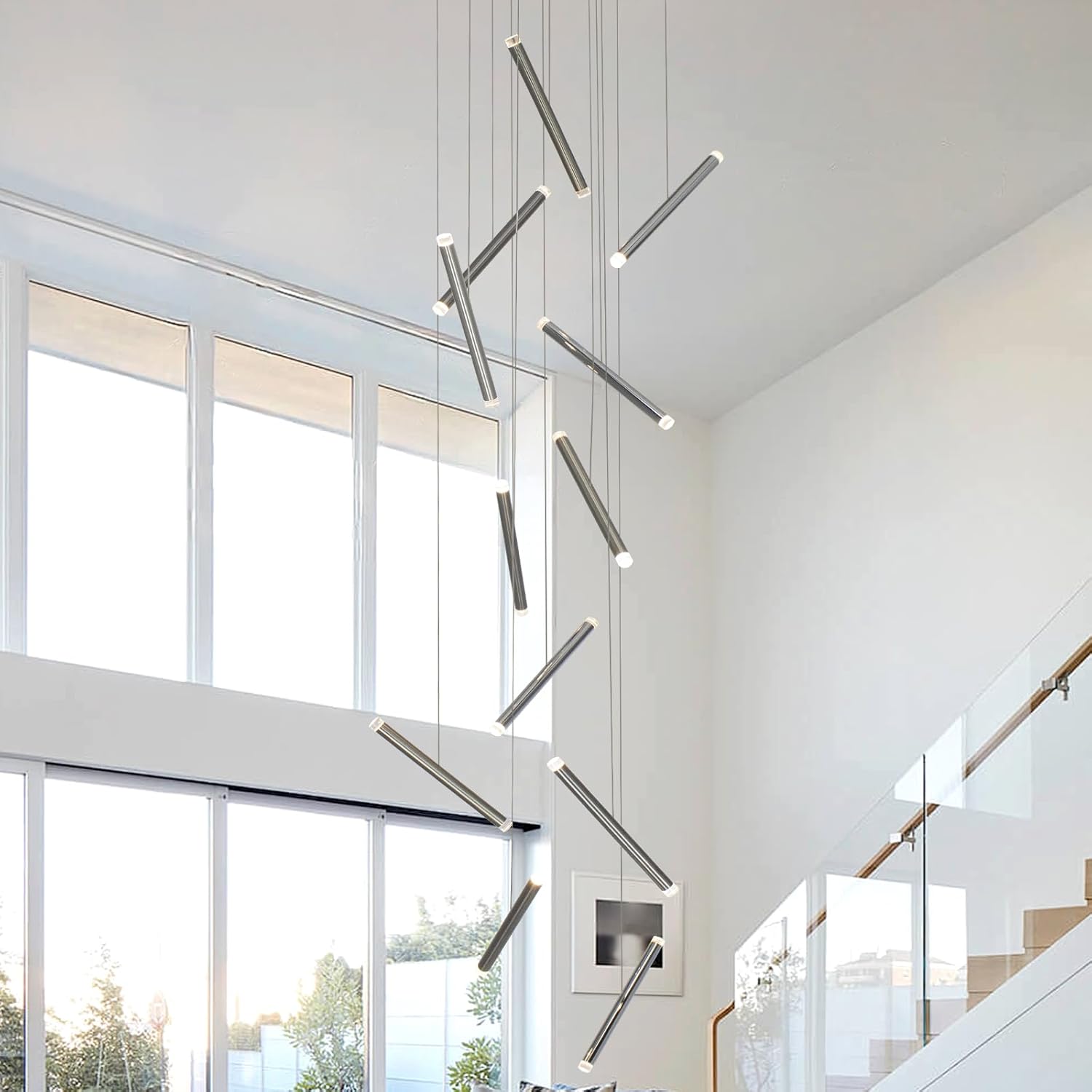 12-Light Modern LED Chandelier