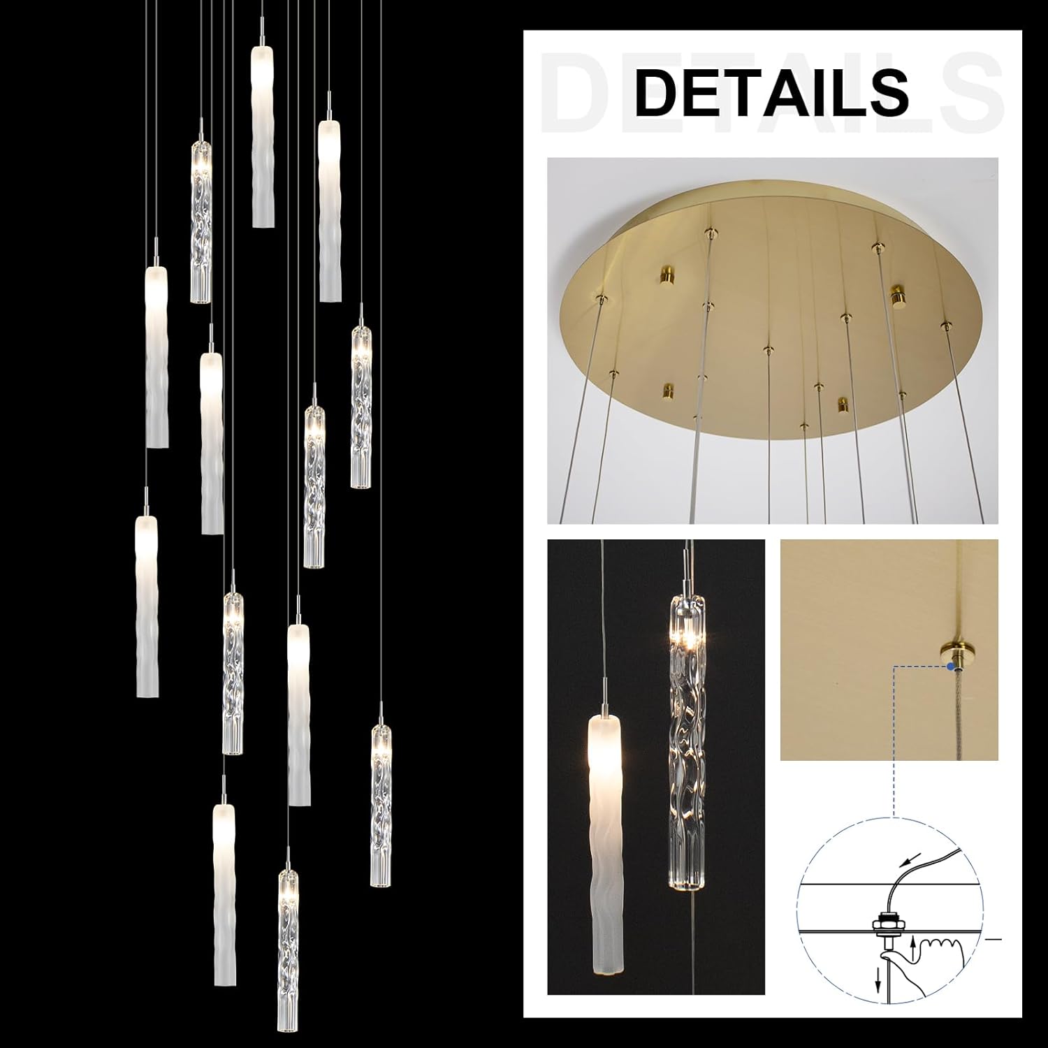 13-Light Staircase Chandelier