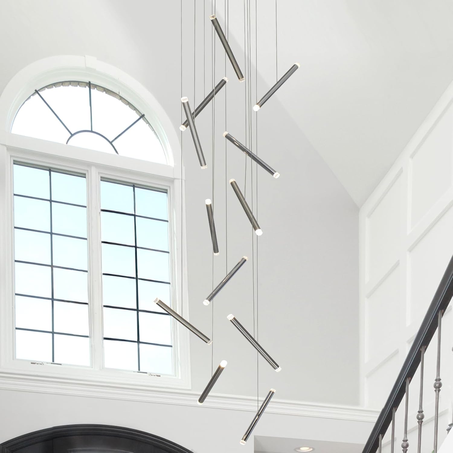 12-Light Modern LED Chandelier