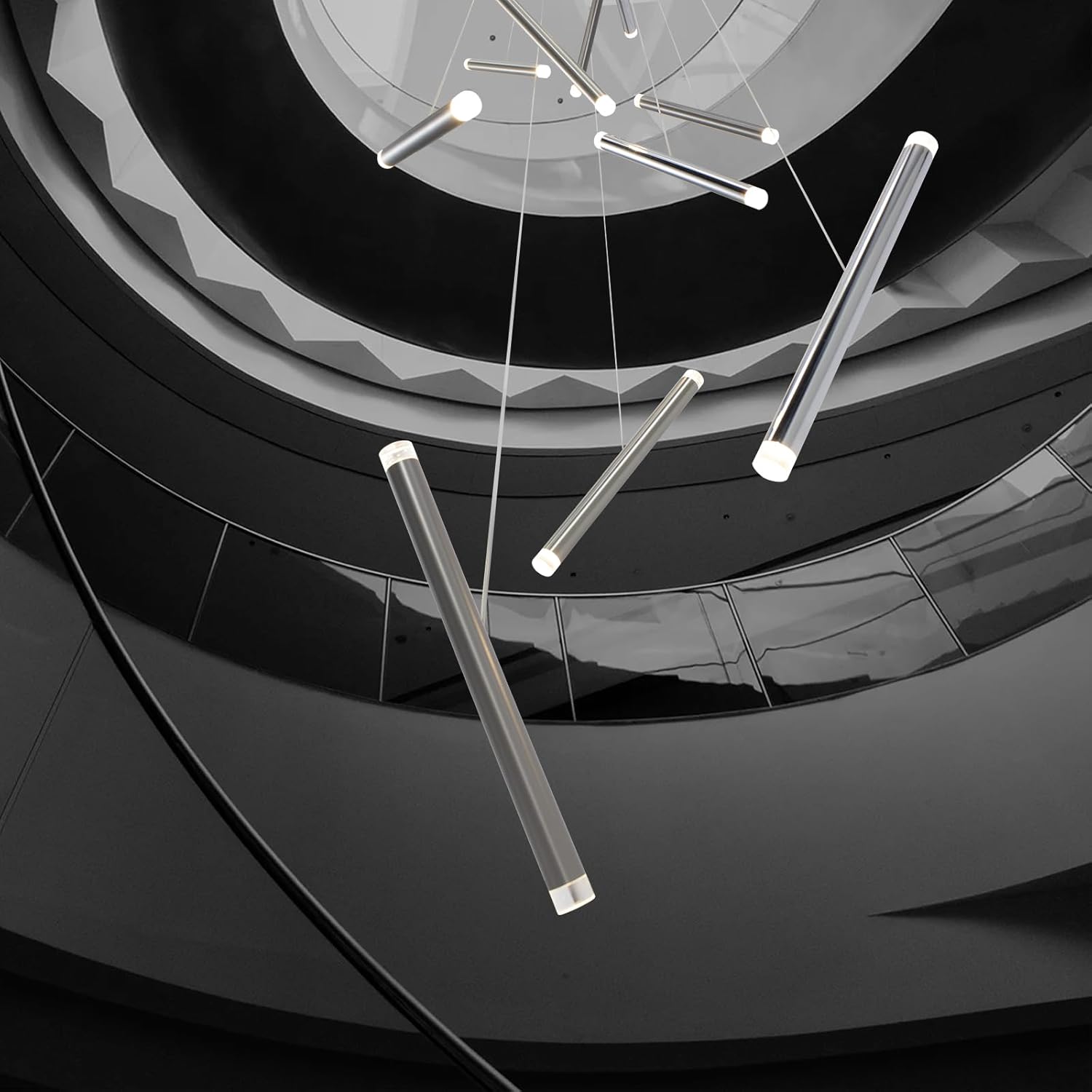 12-Light Modern LED Chandelier