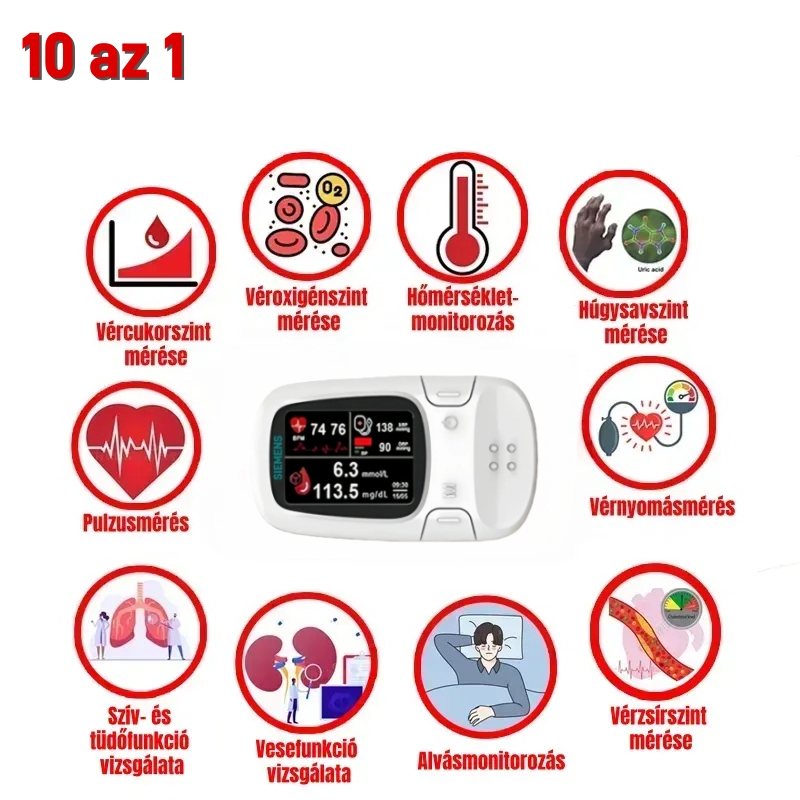 Szúrásmentes intelligens vércukorszint-mérő – fájdalommentes, modern megoldás mindennapi ellenőrzéshez