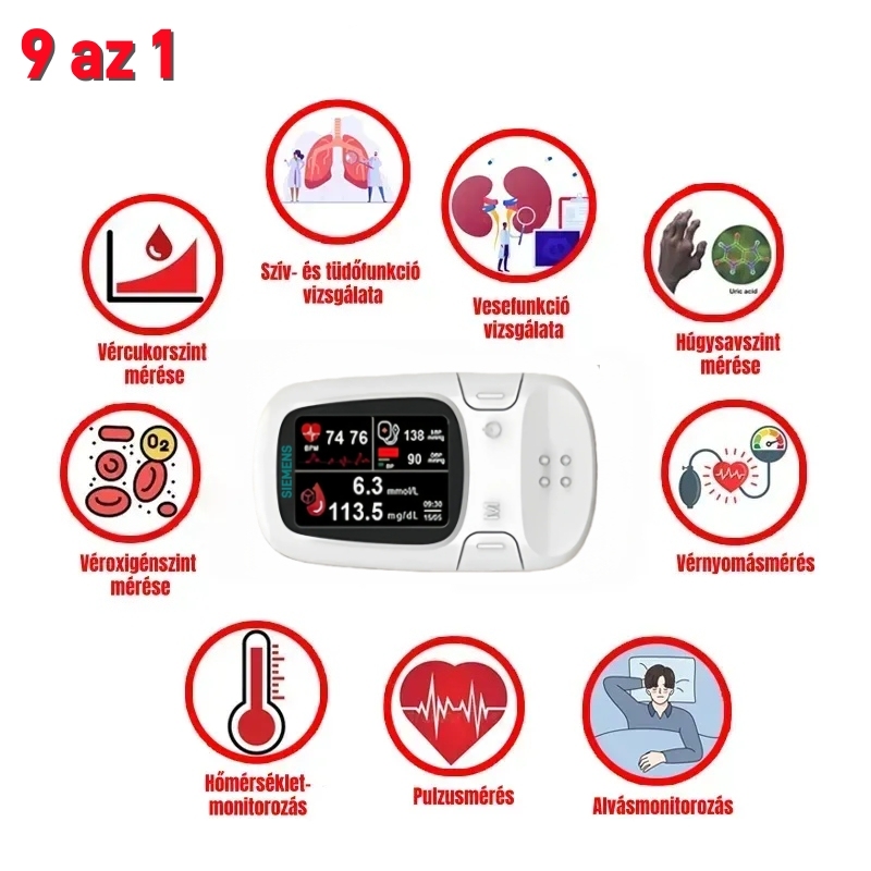 Szúrásmentes intelligens vércukorszint-mérő – fájdalommentes, modern megoldás mindennapi ellenőrzéshez