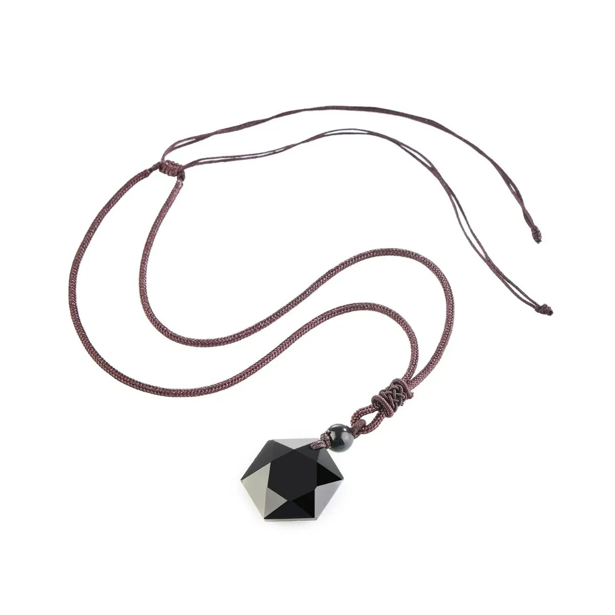 NatureQi Black Obsidian Talisman Necklace - Shield Against Negative Energies and Protect Your Well - being