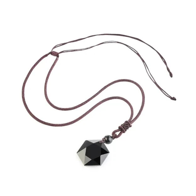 NatureQi Black Obsidian Talisman Necklace - Shield Against Negative Energies and Protect Your Well - being
