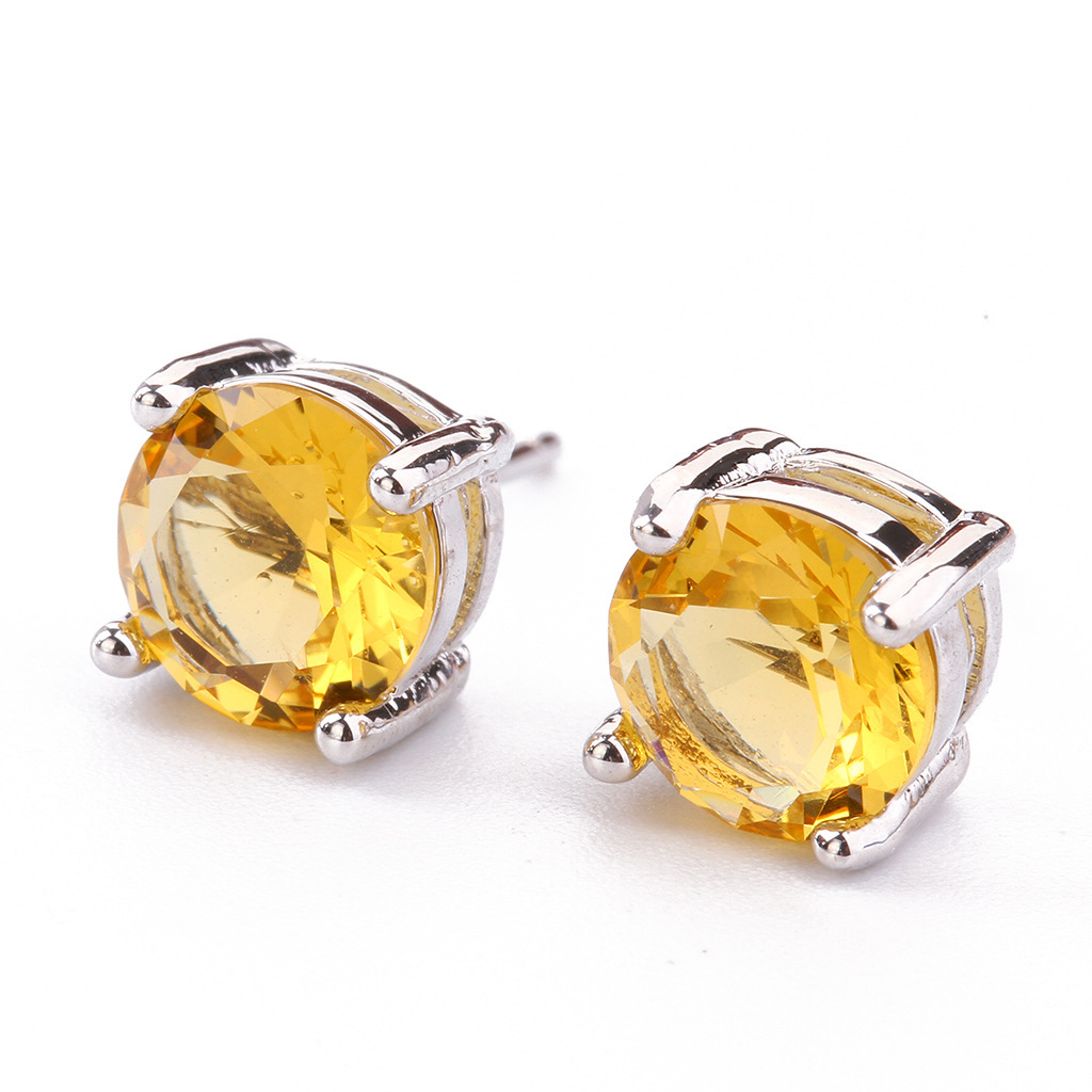 Unisex Natural Multicolored Gemstone Crystal Earrings: Balance Energy & Style