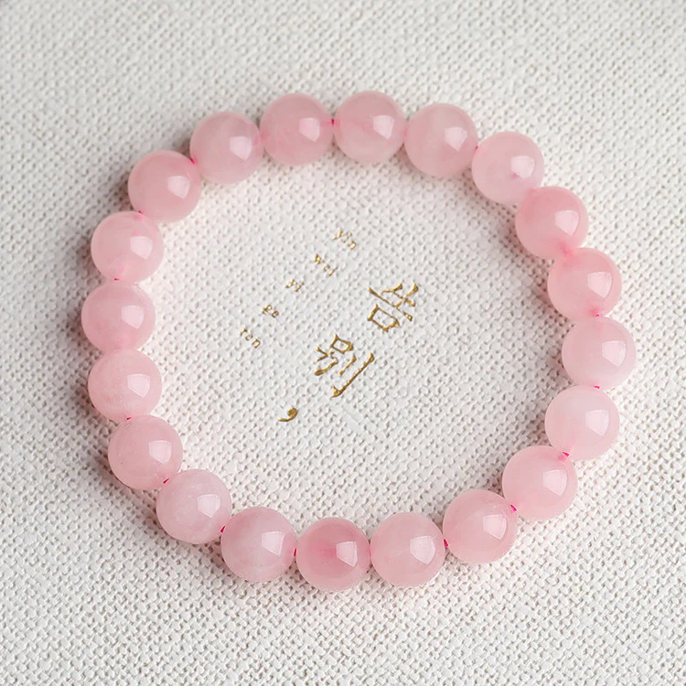 NatureQi Enchanting Rose Quartz Love Bracelet - Ignite & Draw Love