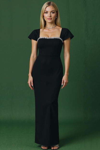 Modecrush Green Satin Strapless Tiered A-Line Dress with Pleats and Co