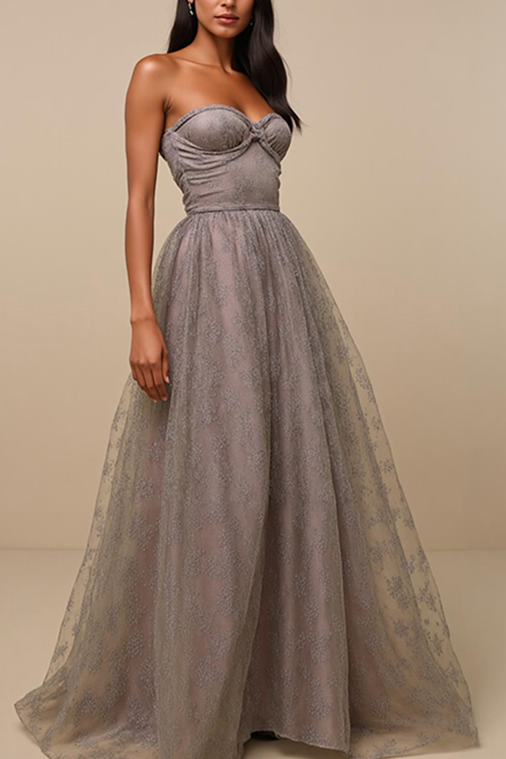 Modecrush Yellow Off-Shoulder Organza Wedding Guest Dress Long Half Sleeves Formal Dresses