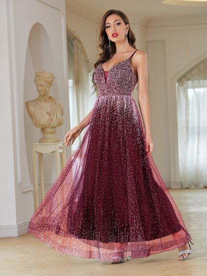 Leely Women's Elegant Sweetheart Cloak Sleeve Lace A-Line Dress