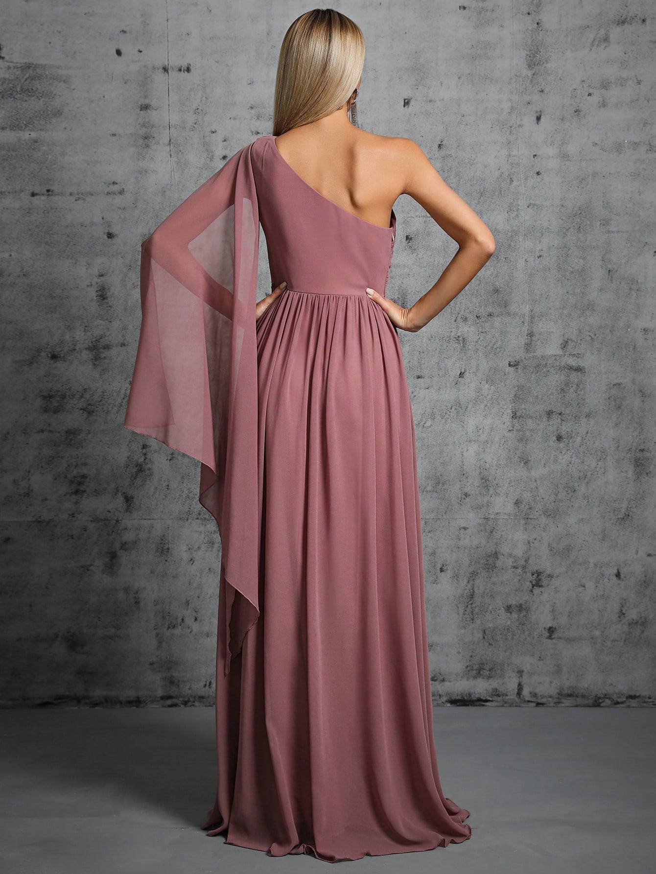 Leely Elegant One Shoulder A-line Party Dress