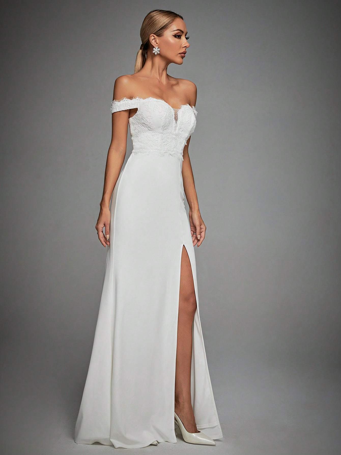 Leely Women's Elegant Off the Shoulder Mermaid Dress
