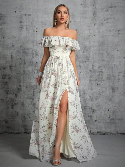 Leely Women's Elegant Sweetheart Cloak Sleeve Lace A-Line Dress