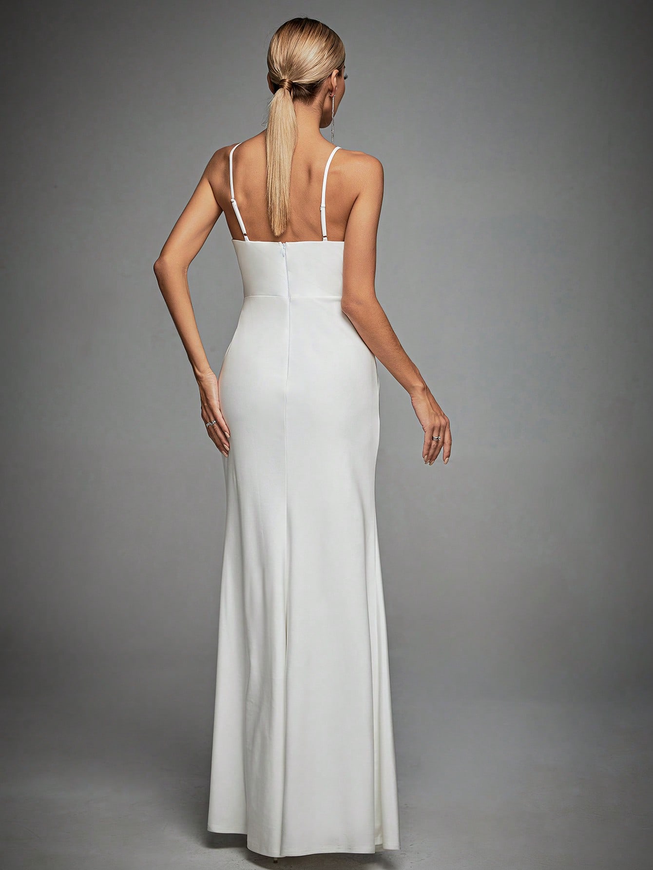 Leely Elegant Spaghetti Straps Sleeveless Party Dress