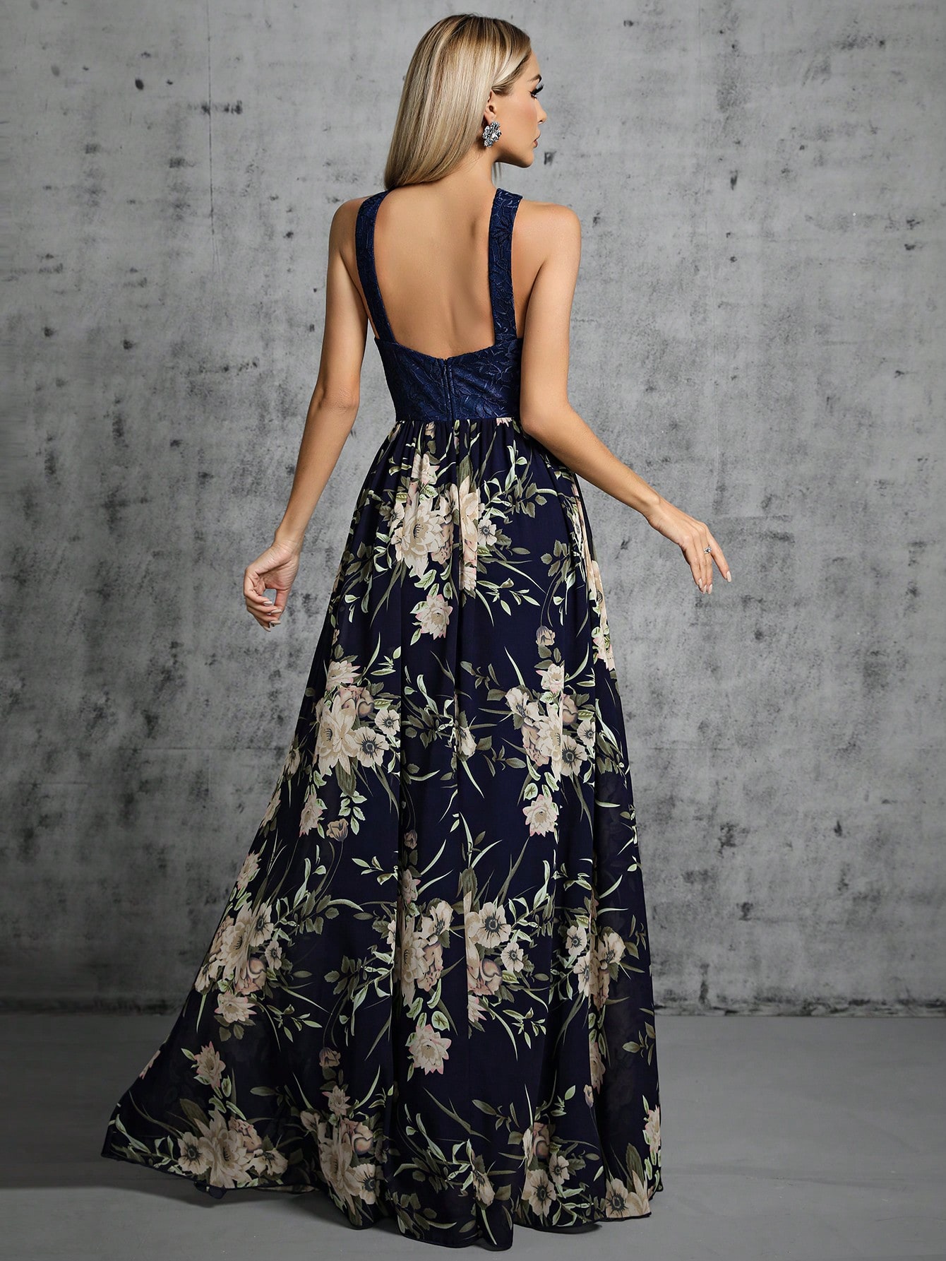Leely Elegant Halter Sleeveless A-line Party Dress