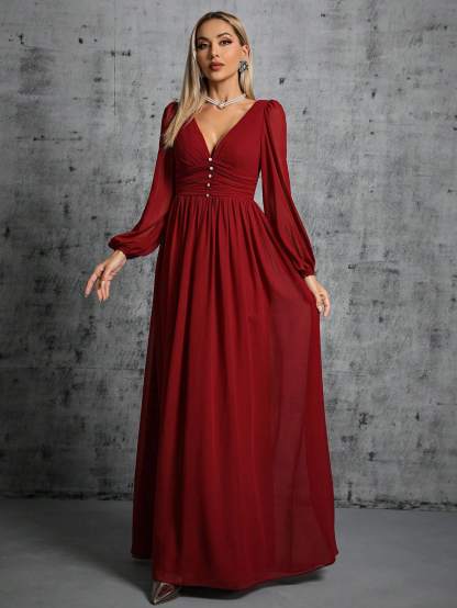 Leely Women's Elegant Sweetheart Cloak Sleeve Lace A-Line Dress