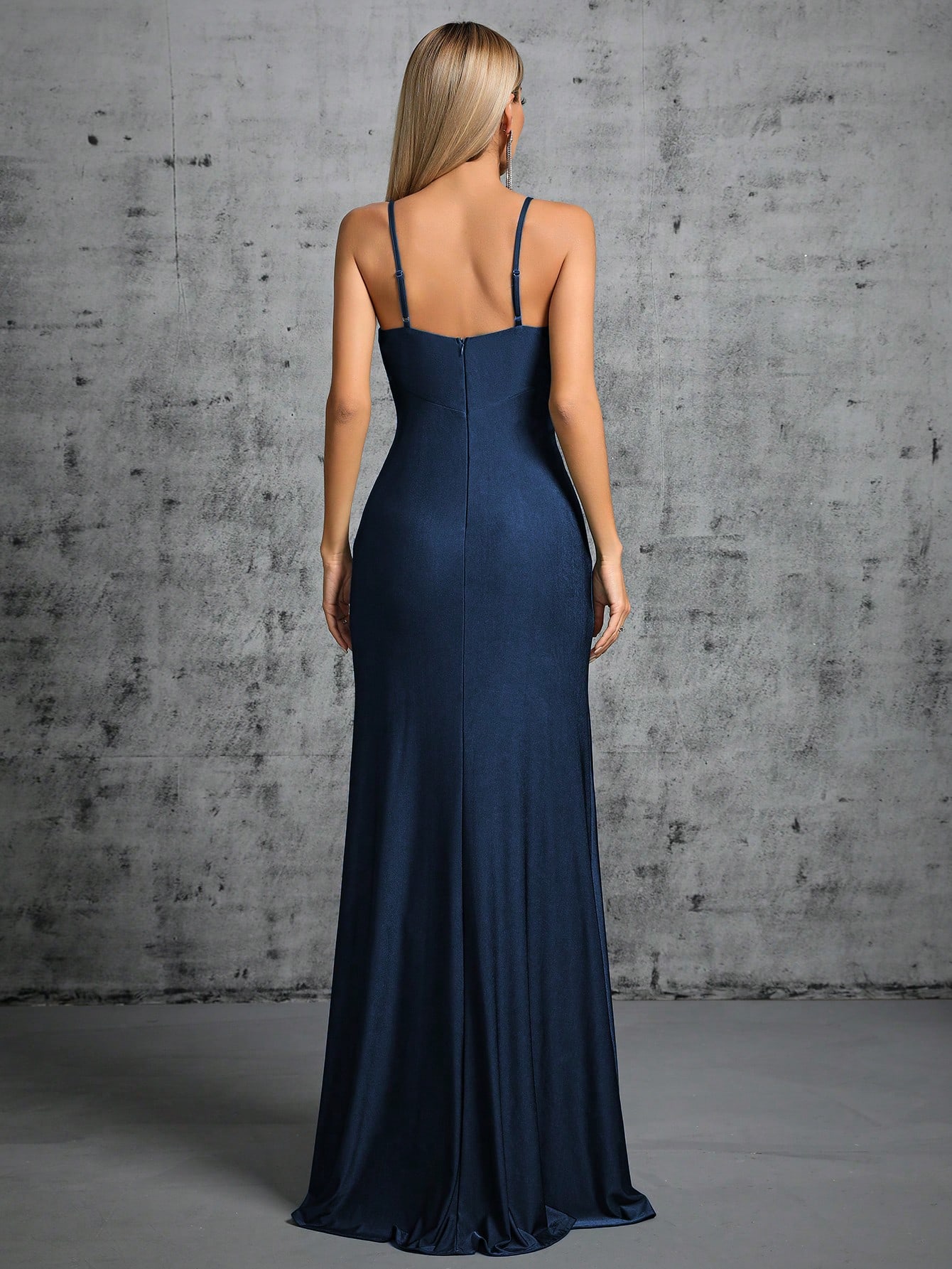 Leely Women's Elegant Spaghetti Straps Sleeveless Party Dress
