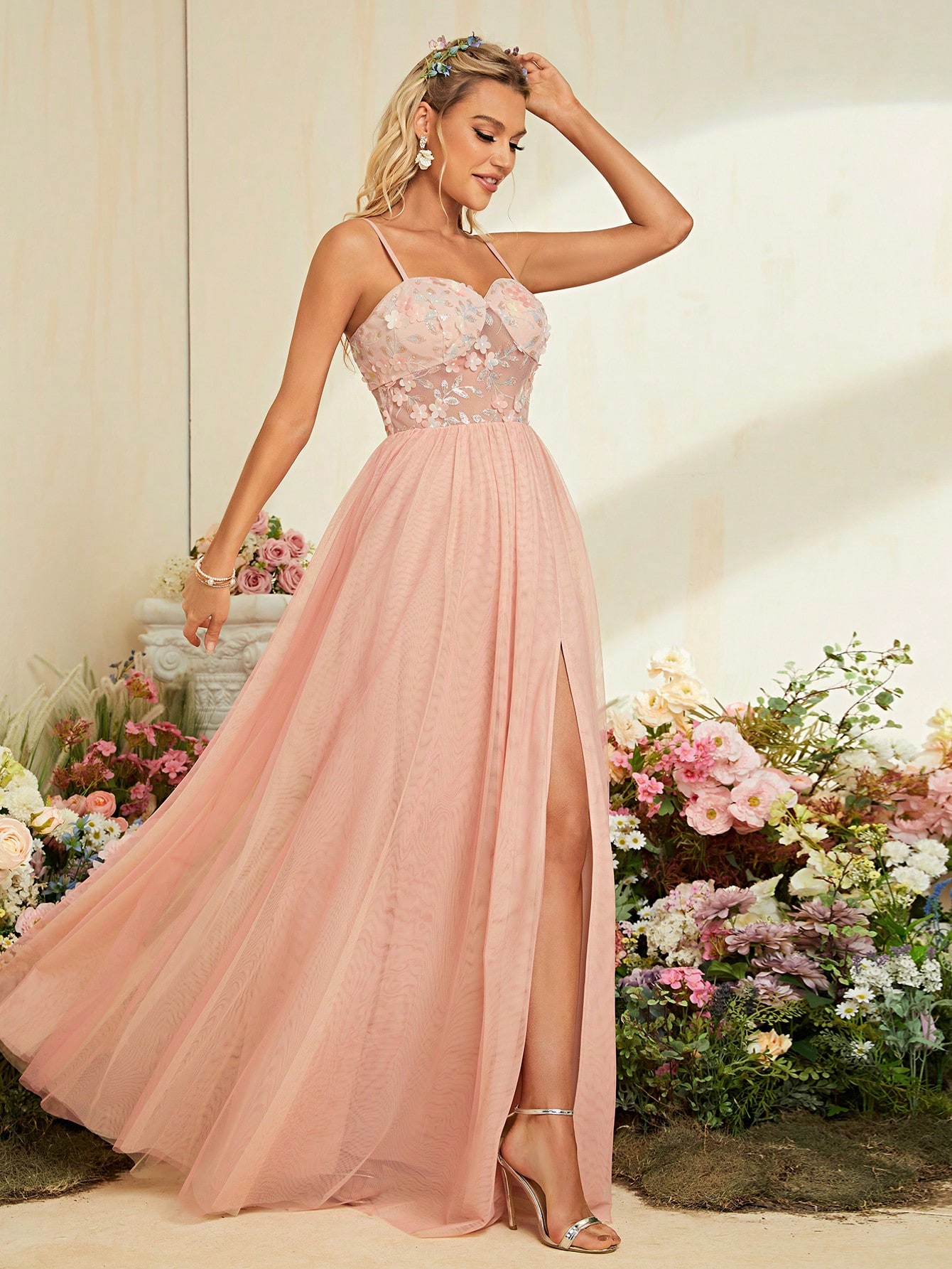 Leely Women's Elegant Spaghetti Straps Graduation & Prom Dresses