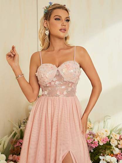 Leely Women's Elegant Spaghetti Straps Graduation & Prom Dresses