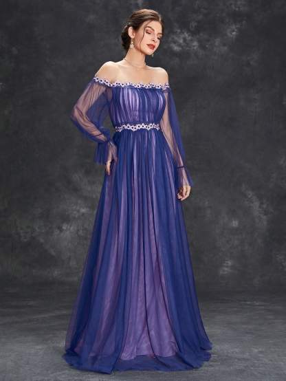 Leely Women's Elegant Sweetheart Cloak Sleeve Lace A-Line Dress