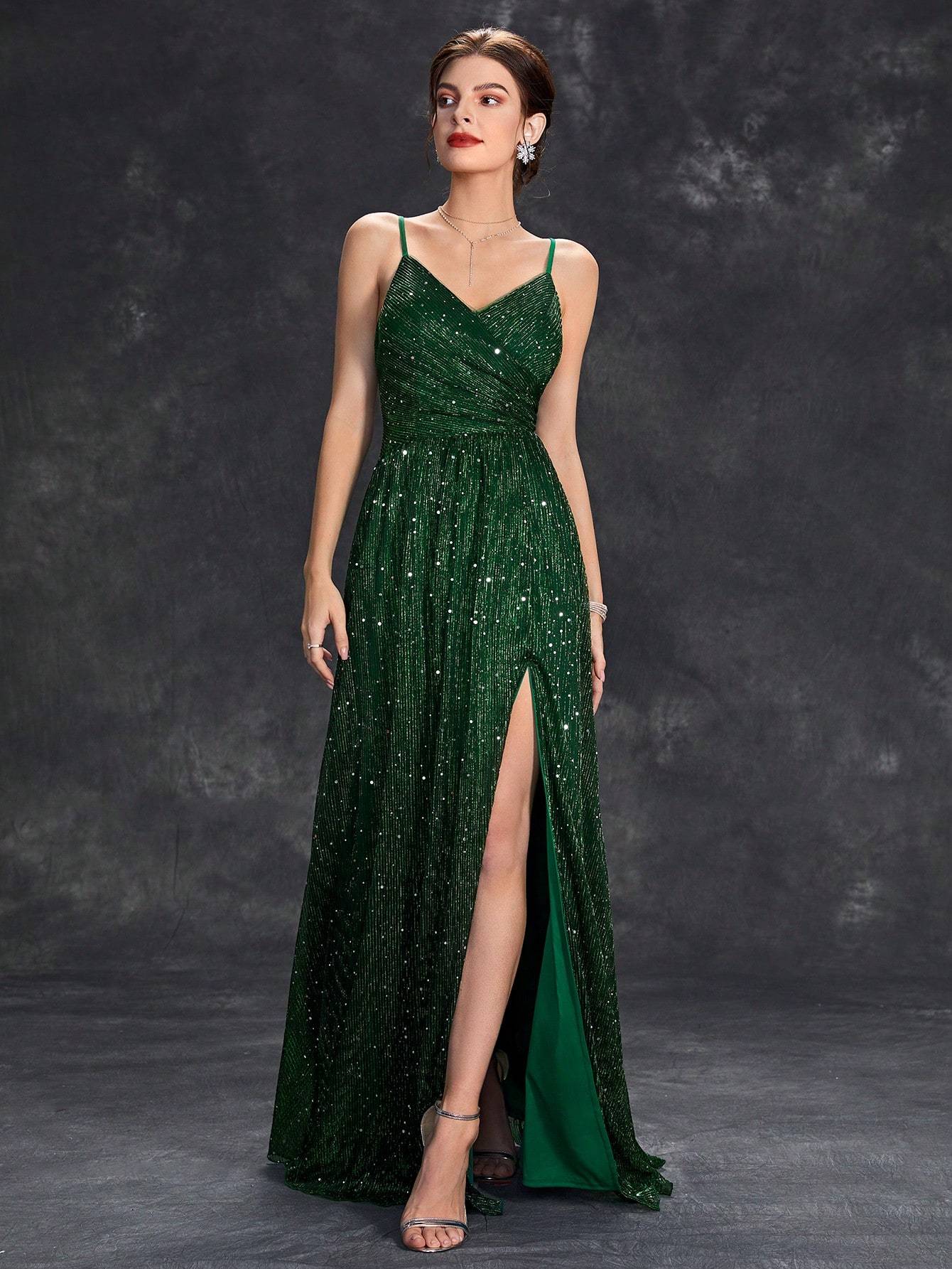 Leely Women's Elegant Sweetheart Cloak Sleeve Lace A-Line Dress