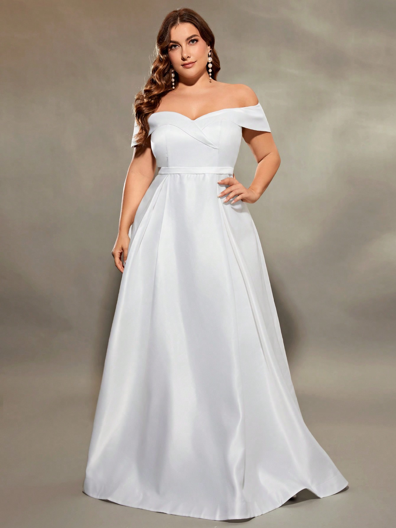 Leely Women's Elegant Sweetheart Cloak Sleeve Lace A-Line Dress