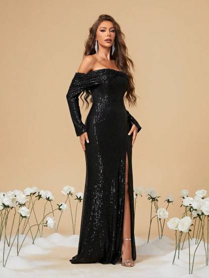 Leely Women's Elegant Sweetheart Cloak Sleeve Lace A-Line Dress