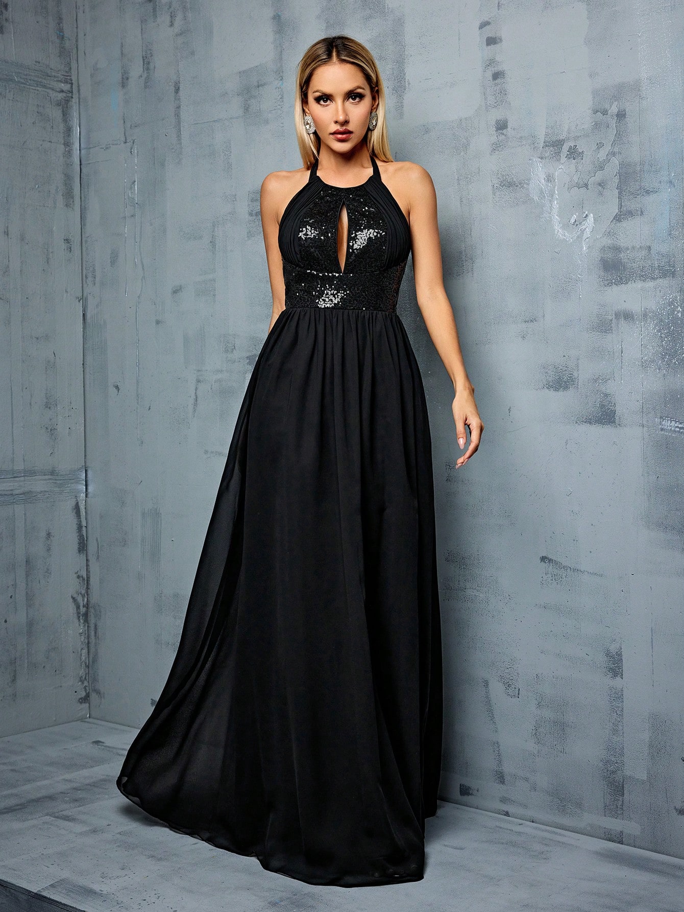 Leely Women's Elegant Sweetheart Cloak Sleeve Lace A-Line Dress