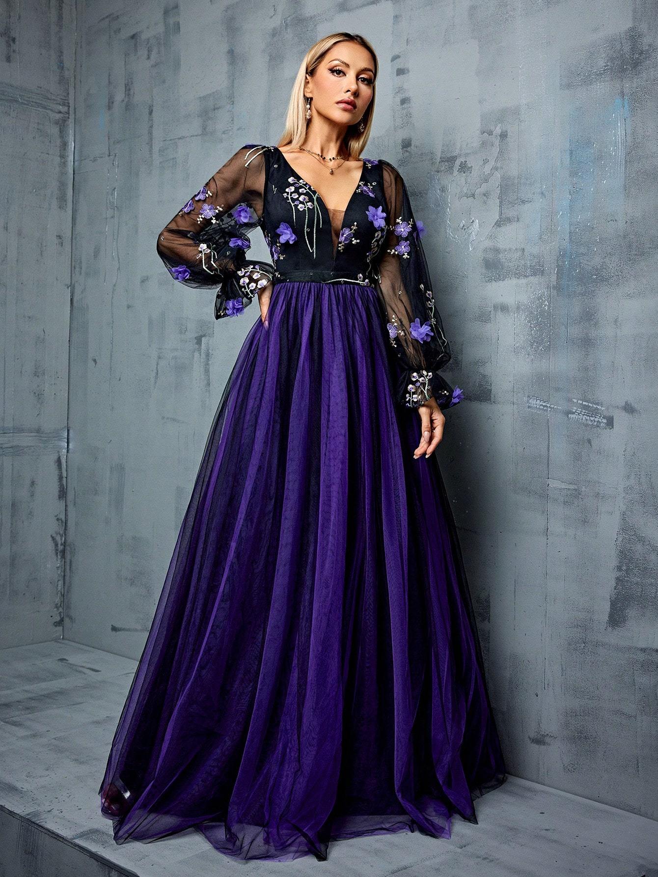 Leely Women's Elegant Sweetheart Cloak Sleeve Lace A-Line Dress