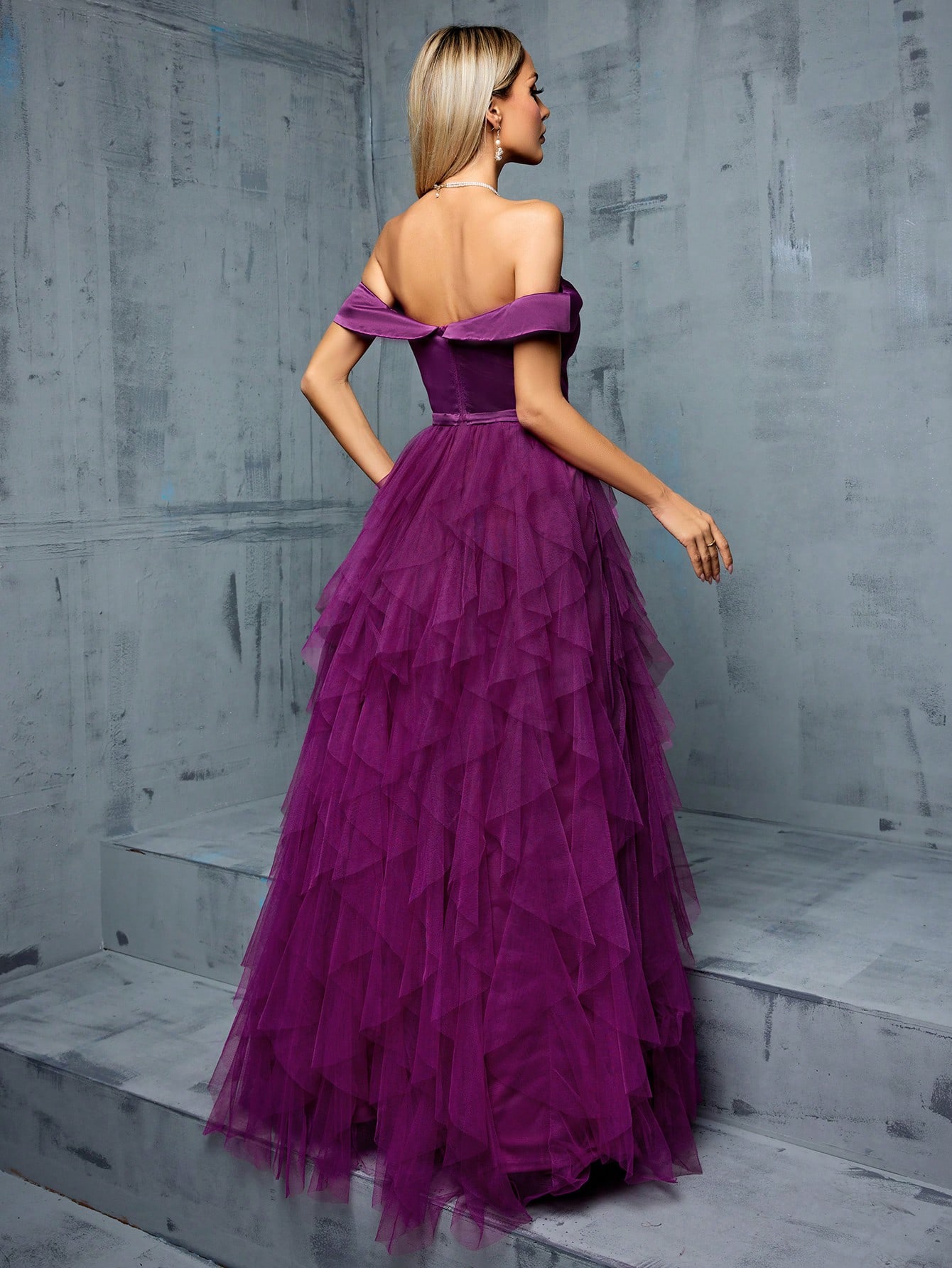 Leely Women's Elegant Off The Shoulder Sleeveless Party Dress