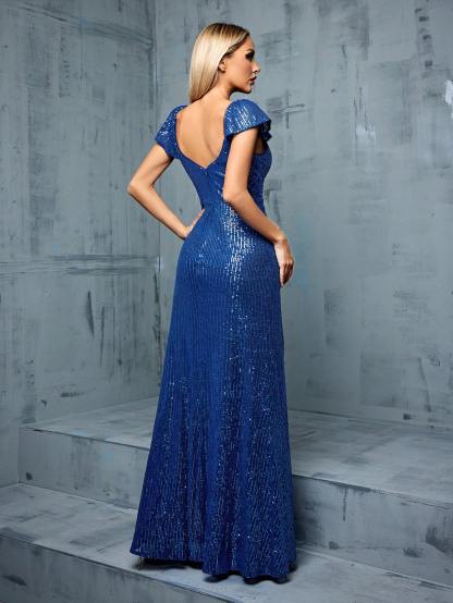 Leely Women's Elegant Sweetheart Cap Sleeve Party Dress